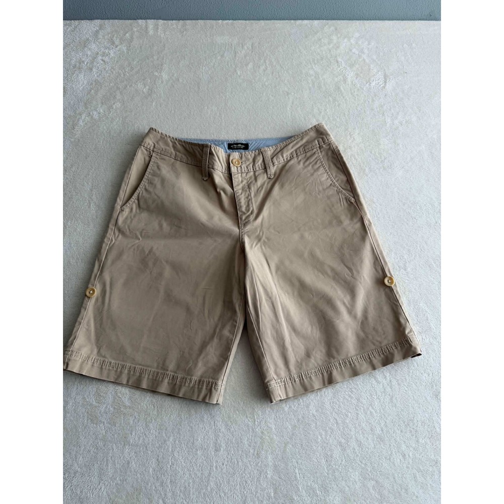 Eddie‎ Bauer Women's 10 Blakely Fit Khaki Chino Shorts Tan Stretch Cotton